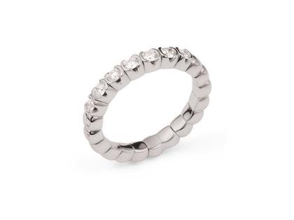 Ringe Ring mit Besatz aus 750 Weißgold.