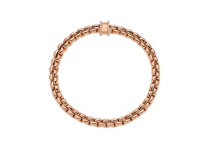 Fope Eka Flex'It Armband   schmal Roségold 1 Ronde mit Brillanten 0,17ct M flexibel – Armschmuck Armband aus 750 Rotgold. – Ansicht 3