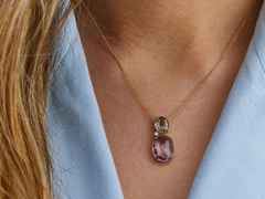 Nanis Ipanema Collier Gelbgold Amethyst Topas – Halsschmuck Collier aus 750 Gelbgold. – Ansicht 3