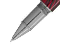 Montblanc Writers Edition                      2026: Hommage to Bram Stoker Limited Edition Rollerball – Schreibgeräte Rollerball in rot und aus Edelharz, Metall, rhodiniert und Ruthenium. – Ansicht 2