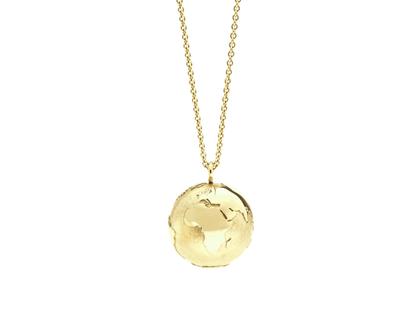 Schmuckwerk Meine Welt: Individuelle Weltkugel mit Ihren Lieblingszielen in Gelbgold 19mm – Anhänger Anhänger ohne Besatz aus 750 Gelbgold.