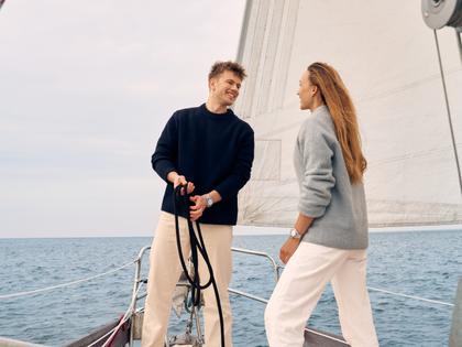Longines HydroConquest Sylt Edition 2026 Automatik Edelstahl 42mm weißes Zifferblatt Metallband – Herrenuhren Uhr mit Datum aus Edelstahl und Keramik. Das Gehäuse ist rund und silber. Das Edelstahlarmband ist silber. Das Zifferblatt ist ein Index in weiß. – Ansicht 14