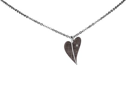 Ernstes Design Set 11 Edelstahl Altbronze beschichtet Herzanhänger Größe 2 mittel Brillant – Anhänger Anhänger ohne Besatz aus Edelstahl.
