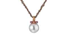 Gellner Rendezvous Collier Silber braun rhodiniert – Halsschmuck Collier aus 750 Rotgold, 925 Silber und und rhodiniert.