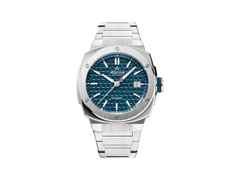 Alpina Alpiner Extreme Automatik Edelstahl 39mm blaues Zifferblatt Metallband – Herrenuhren Uhr mit Datum aus Edelstahl. Das Gehäuse ist rund und silber. Das Edelstahlarmband ist silber. Das Zifferblatt ist ein Index in blau.