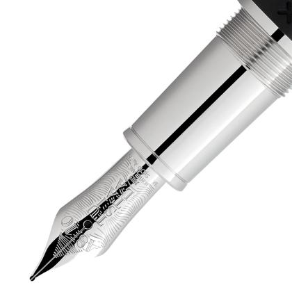 Montblanc Writers Edition                   2023: Robert Louis Stevenson Limited Edition 3er Set – Schreibgeräte Stiftset in schwarz und aus 750 Gelbgold, Edelharz und platiniert. – Ansicht 2