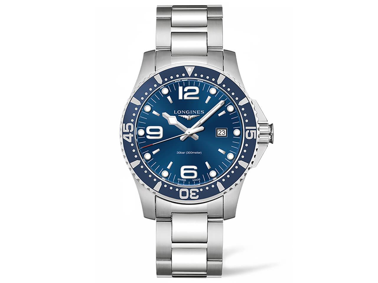 Longines HydroConquest Herrenuhr Quarz 44mm Edelstahl blau