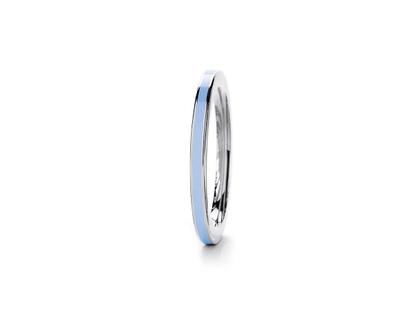 Niessing Setario Line Ring Platinium mit hellblauer Emaille – Ringe Ring in silber und aus 950 Platin.