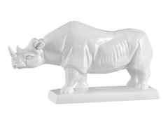 Meissen Figur Nashorn weiß – Porzellanwaren Porzellandekoration in weiß und aus Porzellan.