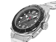 Alpina Seastrong Diver Extreme Automatic Edelstahl 39mm schwarzes Zifferblatt Metallband – Herrenuhren Uhr mit Datum aus Edelstahl. Das Gehäuse ist rund und silber. Das Edelstahlarmband ist silber. Das Zifferblatt ist ein Index in schwarz. – Ansicht 2