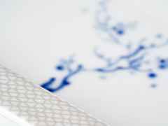 Meissen Vide-Poche klein "Blue Orchid Platin" – Porzellanwaren Porzellandekoration in weiß und aus Porzellan. – Ansicht 2