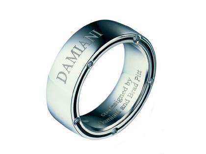 Damiani D.Side Classico Weißgold Herrenring – Ringe Trauring mit Besatz aus 750 Weißgold.