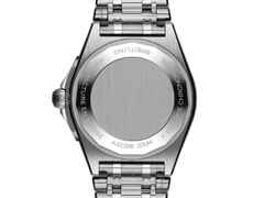 Breitling Chronomat Automatic GMT 40 Edelstahl blaues Zifferblatt Metallband – Herrenuhren Uhr mit Datum aus Edelstahl. Das Gehäuse ist rund und silber. Das Edelstahlarmband ist silber. Das Zifferblatt ist ein Index in blau. – Ansicht 5