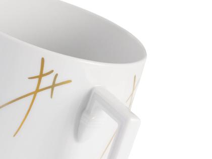 Meissen MUG Collection Big Mug Henkelbecher "Swords" weiß – Porzellanwaren Tafelporzellan in weiß und aus Porzellan und vergoldet. – Ansicht 3
