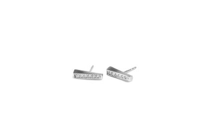 Meilenstein Ohrstecker Platin mit Brillanten 0,140ct – Ohrschmuck Ohrstecker in grau und aus 950 Platin.