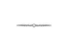 Fope Eka Tiny Flex'It Armband Weißgold mit 1 Weißgold-Ronde und Brillanten 0,12ct flexibel – Armschmuck Armband aus 750 Weißgold. – Ansicht 3