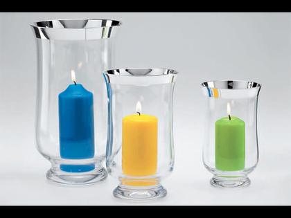 Sonja Quandt Windlicht – Silberwaren Silber Glas aus 925 Silber.