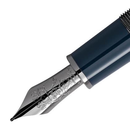 Montblanc Writers Edition                 2021: Special Edition Sir Arthur Conan Doyle Füllfederhalter – Schreibgeräte Füllfederhalter in blau und aus 750 Gelbgold, Edelharz und Ruthenium. – Ansicht 3