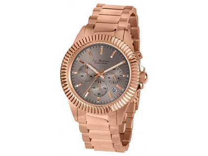 Jacques Lemans La Passion Quarz  Chrono    IP rosé Edelstahl taupe Edelstahlband – Herrenuhren Chronograph aus Edelstahl. Das Gehäuse ist rund und roségold. Das vergoldetes Edelstahlarmband ist roségold. Das Zifferblatt ist ein Index in grau.