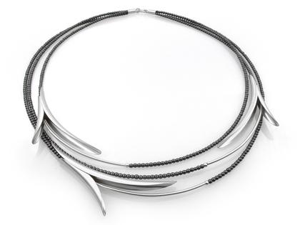 Maria Rzewuska OKN Collier Silber mit Hämatit – Halsschmuck Collier aus 925 Silber.
