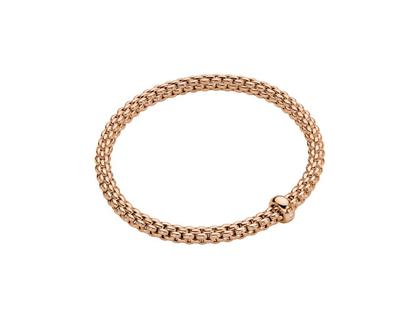 Fope Solo Flex'it Armband Roségold M mit Brillant 0,010ct flexibel – Armschmuck Armband aus 750 Rotgold.