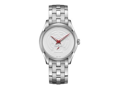 Hamilton Jazzmaster Thinline x The Wandering Earth 2 Special Edition Edelstahl 40mm weißes Zifferblatt Metallband – Herrenuhren Uhr ohne Datum aus Edelstahl. Das Gehäuse ist rund und silber. Das Edelstahlarmband ist silber. Das Zifferblatt ist ohne Zeichen und weiß.