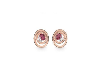 Cammilli Firenze Dune Solar Color Ohrstecker Pink Champagne mit Brillanten 0,220ct – Ohrschmuck Ohrstecker aus 750 Rotgold.