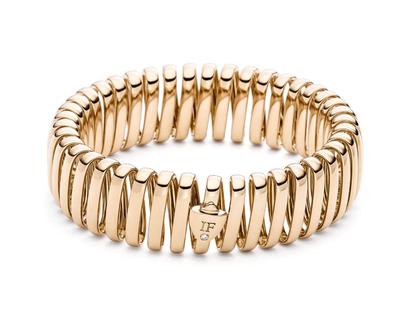 IsabelleFa L'Élastique Armband Roségold 17mm – Armschmuck Armband aus 750 Gelbgold.