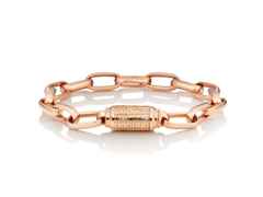 Capolavoro Love Lock 02 Armband Roségold 16,5cm mit Brillanten 0,033ct – Armschmuck Armband aus 750 Rotgold.