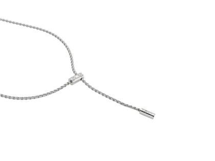 Fope Aria  Y-Collier Weißgold längenverstellbar mit Brillanten 0,110ct – Halsschmuck Collier aus 750 Weißgold. – Ansicht 2