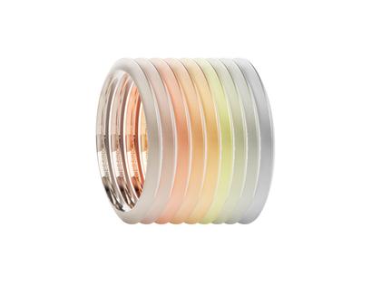 Niessing Farbringe Dreieck Sand Gray – Ringe Ring aus 750 Weißgold. – Ansicht 2