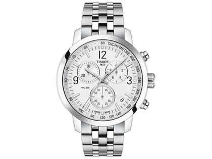 Tissot PRC200 Quarz Chronograph silbernes Zifferblatt Edelstahlband kaufen