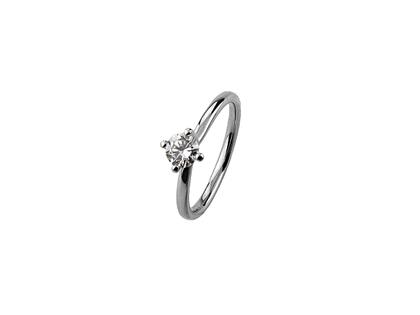 Meilenstein Ring Platin mit Brillant 0,440ct – Ringe Ring mit Besatz in grau und aus 950 Platin.