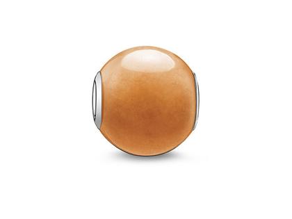 Thomas Sabo Karma K0043 Bead Silber roter Aventurin – Anhänger Anhänger ohne Besatz aus 925 Silber.