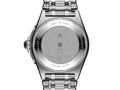 Breitling Chronomat Automatic GMT 40 Sylt Edition Edelstahl blaues Zifferblatt Metallband – Herrenuhren Uhr mit Datum aus Edelstahl. Das Gehäuse ist rund und silber. Das Edelstahlarmband ist silber. Das Zifferblatt ist ein Index in blau. – Ansicht 4