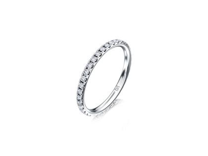 Meister Memoirering Weißgold mit Brillanten 0,500ct vollausgefasst – Ringe Ring mit Besatz in silber und aus 750 Weißgold.