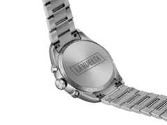 Tissot PR 100 Vuelta Chronograph Quarz Edelstahl 40mm schwarzes Zifferblatt Metallband – Herrenuhren Chronograph aus Edelstahl. Das Gehäuse ist rund und silber. Das Edelstahlarmband ist silber. Das Zifferblatt ist ein Index in schwarz. – Ansicht 5