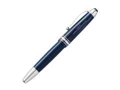 Montblanc The Origin Collection LeGrand Füllfederhalter M dunkelblaues Edelharz platinumbeschichtet – Schreibgeräte Füllfederhalter in blau und aus 585 Gelbgold, Edelharz, platiniert und rhodiniert. – Ansicht 4