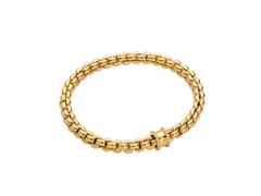 Fope Eka Flex'It Armband   schmal Gelbgold 1 Ronde mit Brillanten 0,17ct M flexibel – Armschmuck Armband aus 750 Gelbgold.
