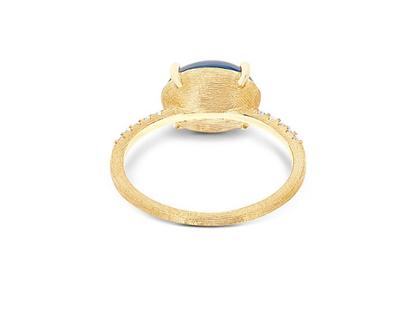 Nanis Dancing in the Rain Azure Ring Gelbgold London Blue Topas groß – Ringe Ring mit Besatz aus 750 Gelbgold. – Ansicht 2