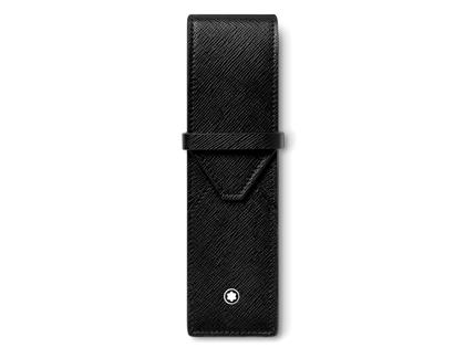 Montblanc Sartorial Stiftetui Leder schwarz für 2 Schreibgeräte – Lederwaren Leder Stiftetui in schwarz und aus Leder.