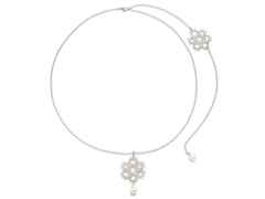 Brigitte Adolph Jewellery Design Fräulein Loreley Rückenkette Silber mit Perle – Halsschmuck Collier aus 925 Silber.