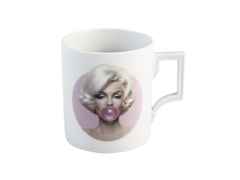 Meissen MUG Collection Mug Henkelbecher X Michael Moebius "Legends blowing Bubbles" Marilyn Monroe Rosa – Porzellanwaren Tafelporzellan in weiß und aus Porzellan.