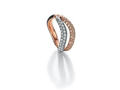 Jörg Heinz 2play Ring Trias Roségold und Weißgold mit Brillanten 1,80ct – Ringe Ring mit Besatz aus 750 Rotgold, 750 Weißgold und und . – Ansicht 2