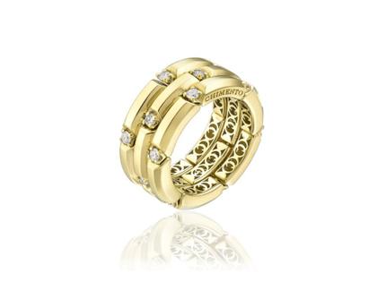 Chimento X-Tend Chocolat Ring Gelbgold mit Brillanten 0,630ct flexibel – Ringe Ring mit Besatz in gelbgold und aus 750 Gelbgold.