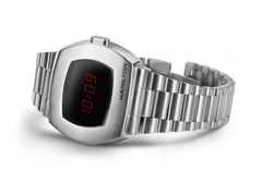 Hamilton PSR Edelstahl – Herrenuhren Uhr ohne Datum aus Edelstahl. Das Gehäuse ist sonstige Form und silber. Das Edelstahlarmband ist silber. Das Zifferblatt ist digital und schwarz. – Ansicht 2