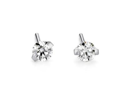 Niessing Princess Ohrstecker mit Krappenfassung 4,4mm Platin 0,32ct TW vsi – Ohrschmuck Ohrstecker aus 950 Platin.