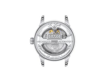 Tissot Le Locle Automatic Powermatic 80 römisch blau Metallband – Herrenuhren Uhr mit Datum aus Edelstahl. Das Gehäuse ist rund und grau. Das Edelstahlarmband ist grau. Das Zifferblatt ist römisch und blau. – Ansicht 2