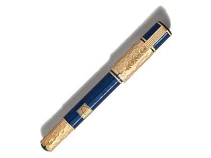 Montblanc 2024 Masters of Art Homage to Gustav Klimt Füllfederhalter 4810 Limited Edition – Schreibgeräte Füllfederhalter in blau und aus 750 Gelbgold und rhodiniert. – Ansicht 3