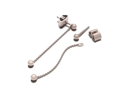 Ohrschmuck Ohrhänger aus Silber-Gold Legierung - 90 S.